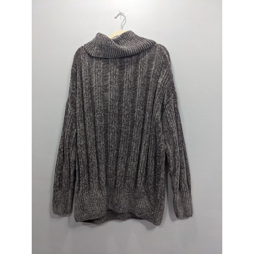 Zenana Outfitters Sweater Soft Cozy Chunky Cable Knit Cowl Neck Preppy Women XL - Picture 3 of 10